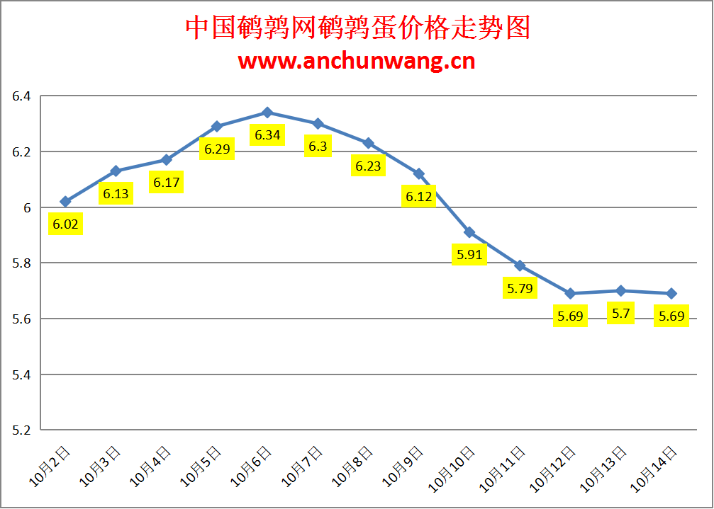 2023.10.14中国鹌鹑网全国鹌鹑蛋价格报价