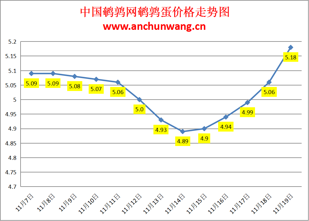 2023.11.19中国鹌鹑网全国鹌鹑蛋价格报价